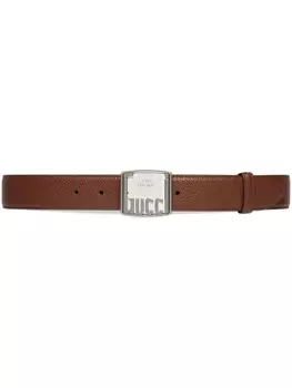 Gucci ремень с пряжкой-логотипом, коричневый