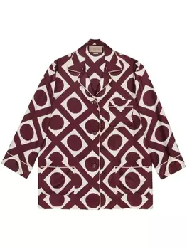 Gucci рубашка с контрастной отделкой, нейтральный цвет