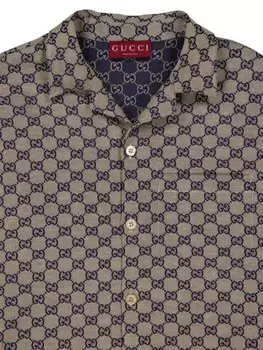 Gucci рубашка с монограммой GG, нейтральный цвет