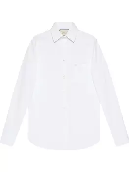Gucci рубашка строгого кроя на пуговицах, белый