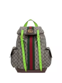 Gucci рюкзак Ophidia GG среднего размера, коричневый