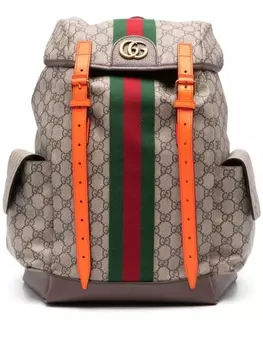Gucci рюкзак Ophidia GG среднего размера, нейтральный цвет