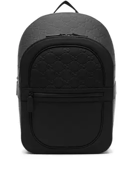 Gucci рюкзак с тисненой монограммой GG, черный