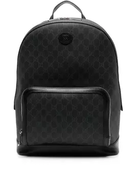 Gucci рюкзак с узором GG Supreme, черный