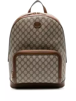 Gucci рюкзак с узором GG Supreme, коричневый