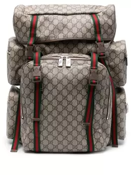 Gucci рюкзак с узором GG Supreme, нейтральный цвет