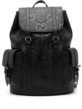 Gucci рюкзак с узором Jumbo GG, черный