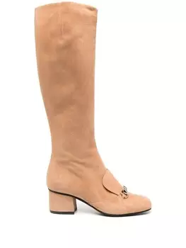Gucci сапоги с пряжкой Horsebit, нейтральный цвет