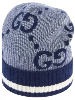 Gucci шапка бини с узором GG, синий
