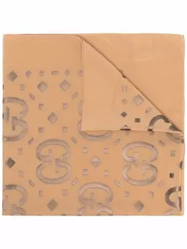Gucci шарф с логотипом GG, нейтральный цвет