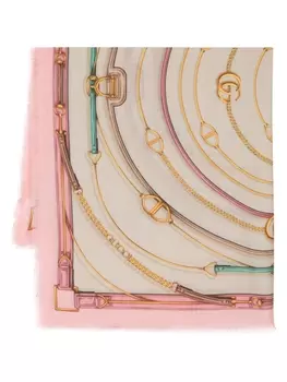 Gucci шарф с потертостями SL Circle Belts, нейтральный цвет