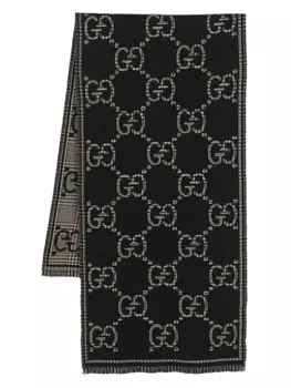 Gucci шарф шерстяной GG, нейтральный цвет