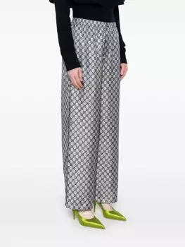 Gucci шелковые брюки с логотипом GG, синий