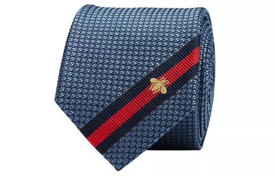 GUCCI Шелковый галстук мужской светло-голубой
