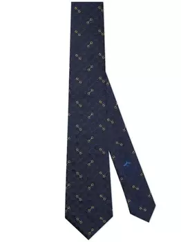 Gucci шелковый галстук с монограммой, черный