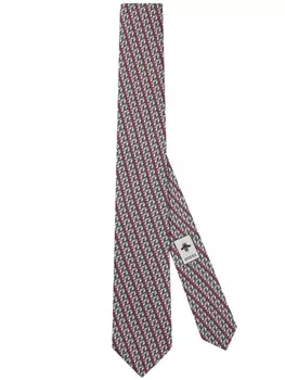 Gucci шелковый галстук с принтом Valigeria, синий