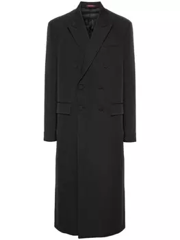 Gucci шерстяное пальто Ancora с вышивкой, серый