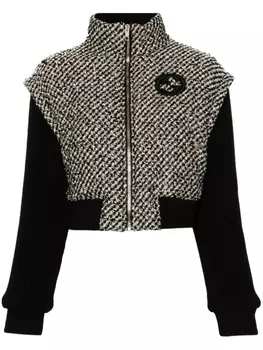 Gucci шерстяной бомбер с логотипом Interlocking G, нейтральный цвет