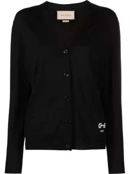 Gucci шерстяной кардиган, черный
