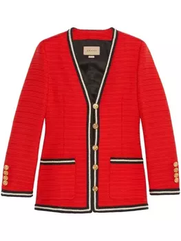 Gucci шерстяной жакет, красный