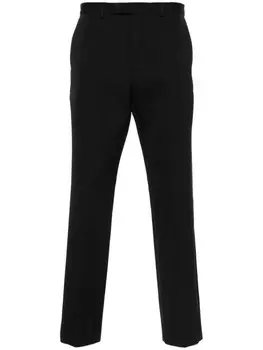 Gucci шерстяные брюки с вышитым логотипом, серый