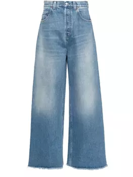 Gucci широкие джинсы с пряжкой Horsebit, синий