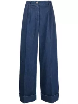 Gucci широкие джинсы с завышенной талией, синий