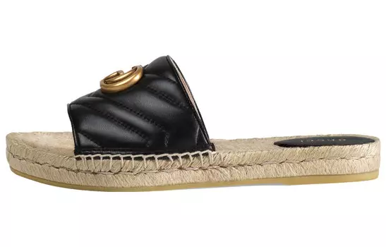 Сандалии GUCCI Slide Slippers Women's Black