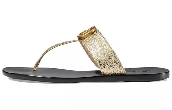 Шлепанцы женские Gucci, черный / золотой