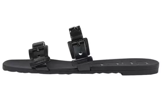 Шлепанцы женские Gucci Rubber, черный