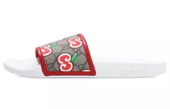 Шлепанцы женские Gucci Apple Logo, белый