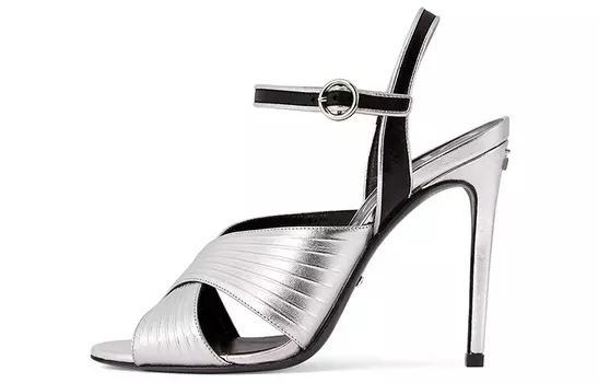 Босоножки женские Gucci One-Strap, серебряный