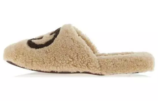 Шлепанцы женские Gucci, бежевый