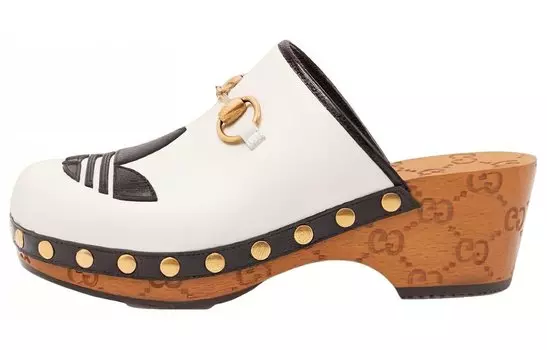 Шлепанцы женские Adidas x Gucci, белый