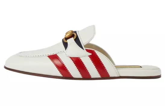 Шлепанцы женские Adidas Originals x Gucci, белый / красный
