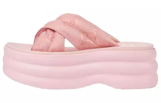 Сандалии женские Gucci на платформе, розовый