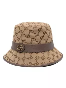 Gucci шляпа-федора из канваса с логотипом GG, нейтральный цвет