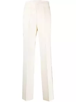 Gucci side-stripe wool trousers, белый