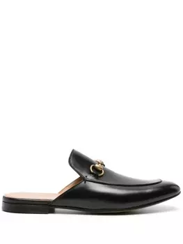Gucci слиперы с пряжкой Horsebit, черный