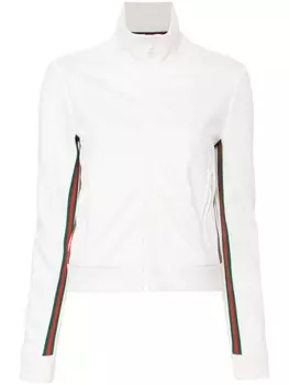 Gucci спортивная куртка с отделкой Web, белый