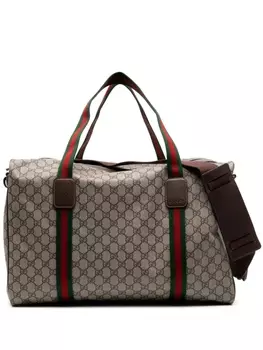 Gucci спортивная сумка GG Supreme, коричневый