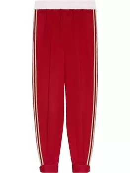 Gucci спортивные брюки с лампасами, красный