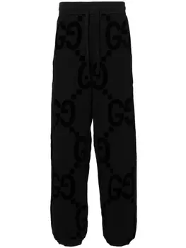 Gucci спортивные брюки с логотипом GG, черный