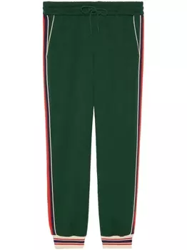 Gucci спортивные брюки с логотипом GG, зеленый