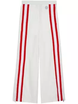Gucci спортивные брюки с отделкой Web, белый