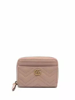 Gucci стеганый картхолдер GG Marmont, нейтральный цвет