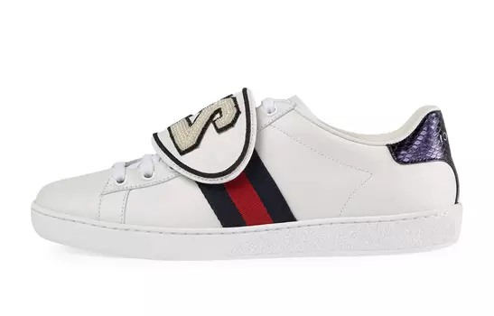 Кеды женские Gucci, белый / фиолетовый