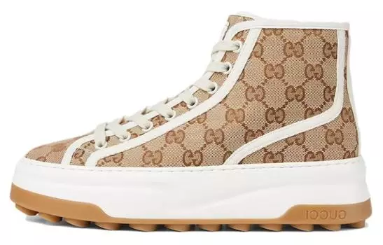 Кроссовки женские Gucci High, бежевый