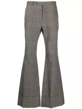 Gucci строгие брюки в ломаную клетку, серый