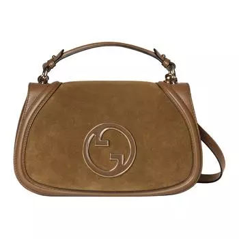 GUCCI Сумка через плечо Blondie Suede, женская, светло-коричневого цвета, среднего размера